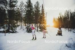 18.12.2021, Groenklitt, Sweden (SWE): Abderhalden Jogscha (SUI), Skulbru Hanne (NOR), (l-r)  - Visma Ski Classics Orsa Groenklitt Individual Prologue - Groenklitt (SWE). www.nordicfocus.com. © Modica/NordicFocus. Every downloaded picture is fee-liable.