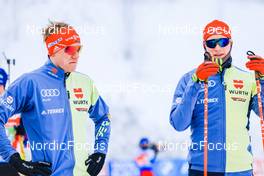 08.01.2022, Oberhof, Germany (GER): Roman Rees (GER), Benedikt Doll (GER), (l-r) -  IBU World Cup Biathlon, relay mixed, Oberhof (GER). www.nordicfocus.com. © Manzoni/NordicFocus. Every downloaded picture is fee-liable.