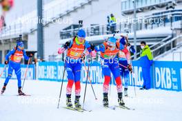 08.01.2022, Oberhof, Germany (GER): Irina Kazakevich (RUS), Alexander Povarnitsyn (RUS), (l-r) -  IBU World Cup Biathlon, relay mixed, Oberhof (GER). www.nordicfocus.com. © Manzoni/NordicFocus. Every downloaded picture is fee-liable.