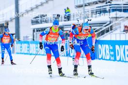 08.01.2022, Oberhof, Germany (GER): Irina Kazakevich (RUS), Alexander Povarnitsyn (RUS), (l-r) -  IBU World Cup Biathlon, relay mixed, Oberhof (GER). www.nordicfocus.com. © Manzoni/NordicFocus. Every downloaded picture is fee-liable.