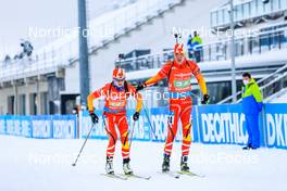 08.01.2022, Oberhof, Germany (GER): Jialin Tang (CHN), Chunyu Zhang (CHN), (l-r) -  IBU World Cup Biathlon, relay mixed, Oberhof (GER). www.nordicfocus.com. © Manzoni/NordicFocus. Every downloaded picture is fee-liable.