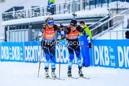 08.01.2022, Oberhof, Germany (GER): Regina Oja (EST), Kristo Siimer (EST), (l-r) -  IBU World Cup Biathlon, relay mixed, Oberhof (GER). www.nordicfocus.com. © Manzoni/NordicFocus. Every downloaded picture is fee-liable.