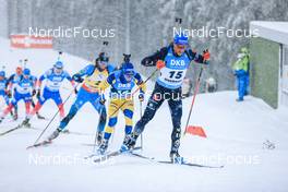 09.01.2022, Oberhof, Germany (GER): Erik Lesser (GER), Sebastian Samuelsson (SWE), Emilien Jacquelin (FRA), (l-r) -  IBU World Cup Biathlon, pursuit men, Oberhof (GER). www.nordicfocus.com. © Manzoni/NordicFocus. Every downloaded picture is fee-liable.