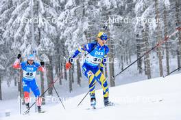 09.01.2022, Oberhof, Germany (GER): Dmytro Pidruchnyi (UKR), Said Karimulla Khalili (RUS), (l-r) -  IBU World Cup Biathlon, pursuit men, Oberhof (GER). www.nordicfocus.com. © Manzoni/NordicFocus. Every downloaded picture is fee-liable.