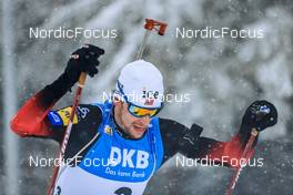 09.01.2022, Oberhof, Germany (GER): Sturla Holm Laegreid (NOR) -  IBU World Cup Biathlon, pursuit men, Oberhof (GER). www.nordicfocus.com. © Manzoni/NordicFocus. Every downloaded picture is fee-liable.