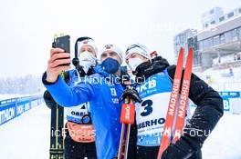 09.01.2022, Oberhof, Germany (GER): Tarjei Boe (NOR), Sturla Holm Laegreid (NOR), (l-r) -  IBU World Cup Biathlon, pursuit men, Oberhof (GER). www.nordicfocus.com. © Manzoni/NordicFocus. Every downloaded picture is fee-liable.