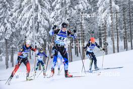 09.01.2022, Oberhof, Germany (GER): Tuuli Tomingas (EST), Karoline Offigstad Knotten (NOR), Franziska Hildebrand (GER), (l-r) -  IBU World Cup Biathlon, pursuit women, Oberhof (GER). www.nordicfocus.com. © Manzoni/NordicFocus. Every downloaded picture is fee-liable.