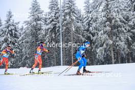 09.01.2022, Oberhof, Germany (GER): Dorothea Wierer (ITA), Fanqi Meng (CHN), (l-r) -  IBU World Cup Biathlon, pursuit women, Oberhof (GER). www.nordicfocus.com. © Manzoni/NordicFocus. Every downloaded picture is fee-liable.