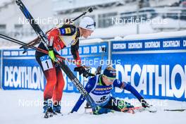 09.01.2022, Oberhof, Germany (GER): Marte Olsbu Roeiseland (NOR), Dzinara Alimbekava (BLR), (l-r) -  IBU World Cup Biathlon, pursuit women, Oberhof (GER). www.nordicfocus.com. © Manzoni/NordicFocus. Every downloaded picture is fee-liable.