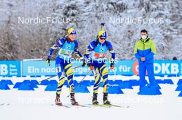 08.01.2022, Oberhof, Germany (GER): Darya Blashko (UKR), Artem Tyshchenko (UKR), (l-r) -  IBU World Cup Biathlon, single mixed relay, Oberhof (GER). www.nordicfocus.com. © Manzoni/NordicFocus. Every downloaded picture is fee-liable.