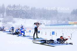 07.01.2022, Oberhof, Germany (GER): (l-r), Antonin Guigonnat (FRA), Johannes Thingnes Boe (NOR), Philipp Nawrath (GER) -  IBU World Cup Biathlon, sprint men, Oberhof (GER). www.nordicfocus.com. © Manzoni/NordicFocus. Every downloaded picture is fee-liable.