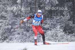 07.01.2022, Oberhof, Germany (GER): Simon Eder (AUT) -  IBU World Cup Biathlon, sprint men, Oberhof (GER). www.nordicfocus.com. © Manzoni/NordicFocus. Every downloaded picture is fee-liable.