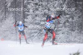 07.01.2022, Oberhof, Germany (GER): (l-r), Tarjei Boe (NOR), Sivert Guttorm Bakken (NOR) -  IBU World Cup Biathlon, sprint men, Oberhof (GER). www.nordicfocus.com. © Manzoni/NordicFocus. Every downloaded picture is fee-liable.