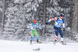 07.01.2022, Oberhof, Germany (GER): (l-r), Jakov Fak (SLO), Paul Schommer (USA) -  IBU World Cup Biathlon, sprint men, Oberhof (GER). www.nordicfocus.com. © Manzoni/NordicFocus. Every downloaded picture is fee-liable.