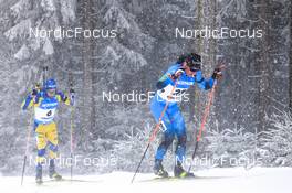 07.01.2022, Oberhof, Germany (GER): (l-r), Malte Stefansson (SWE), Quentin Fillon Maillet (FRA) -  IBU World Cup Biathlon, sprint men, Oberhof (GER). www.nordicfocus.com. © Manzoni/NordicFocus. Every downloaded picture is fee-liable.