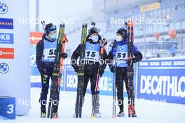 07.01.2022, Oberhof, Germany (GER): (l-r), Dzinara Alimbekava (BLR), Ingrid Landmark Tandrevold (NOR), Anais Chevalier-Bouchet (FRA) -  IBU World Cup Biathlon, sprint women, Oberhof (GER). www.nordicfocus.com. © Manzoni/NordicFocus. Every downloaded picture is fee-liable.