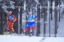 07.01.2022, Oberhof, Germany (GER): (l-r), Fanqi Meng (CHN), Svetlana Mironova (RUS) -  IBU World Cup Biathlon, sprint women, Oberhof (GER). www.nordicfocus.com. © Manzoni/NordicFocus. Every downloaded picture is fee-liable.