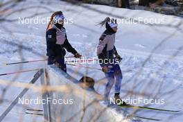 06.01.2022, Oberhof, Germany (GER): Suvi Minkkinen (FIN), Erika Janka (FIN) (l-r) - IBU World Cup Biathlon, training, Oberhof (GER). www.nordicfocus.com. © Manzoni/NordicFocus. Every downloaded picture is fee-liable.