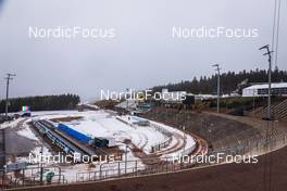 04.01.2022, Oberhof, Germany (GER): Event Feature: The Lotto Thueringen Arena the day before they prepare it for the competitions - IBU World Cup Biathlon, training, Oberhof (GER). www.nordicfocus.com. © Manzoni/NordicFocus. Every downloaded picture is fee-liable.