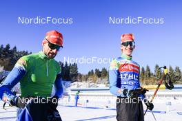 06.01.2022, Oberhof, Germany (GER): Jakov Fak (SLO), Lovro Planko (SLO) (l-r) - IBU World Cup Biathlon, training, Oberhof (GER). www.nordicfocus.com. © Manzoni/NordicFocus. Every downloaded picture is fee-liable.