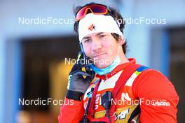 06.01.2022, Oberhof, Germany (GER): Event Feature: Canadian Technician on the phone - IBU World Cup Biathlon, training, Oberhof (GER). www.nordicfocus.com. © Manzoni/NordicFocus. Every downloaded picture is fee-liable.