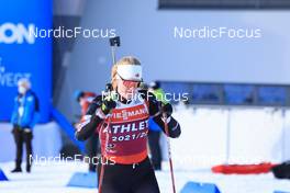 06.01.2022, Oberhof, Germany (GER): Sarah Beaudry (CAN) - IBU World Cup Biathlon, training, Oberhof (GER). www.nordicfocus.com. © Manzoni/NordicFocus. Every downloaded picture is fee-liable.
