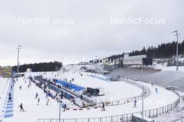 05.01.2022, Oberhof, Germany (GER): Event Feature: Overview over the stadium with undefined athletes competing - IBU World Cup Biathlon, training, Oberhof (GER). www.nordicfocus.com. © Manzoni/NordicFocus. Every downloaded picture is fee-liable.