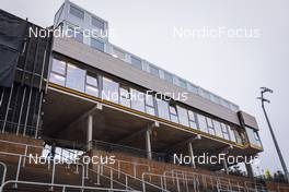 04.01.2022, Oberhof, Germany (GER): Event Feature: The new technical building for IBU Officials, Timing and TV-comentators - IBU World Cup Biathlon, training, Oberhof (GER). www.nordicfocus.com. © Manzoni/NordicFocus. Every downloaded picture is fee-liable.