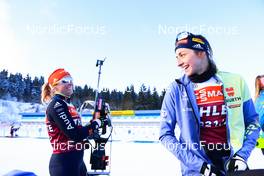 06.01.2022, Oberhof, Germany (GER): Franziska Hildebrand (GER), Vanessa Voigt (GER), (l-r) - IBU World Cup Biathlon, training, Oberhof (GER). www.nordicfocus.com. © Manzoni/NordicFocus. Every downloaded picture is fee-liable.