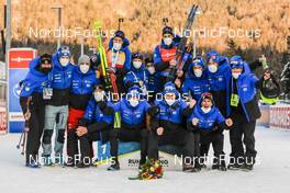 16.01.2022, Ruhpolding, Germany (GER): Quentin Fillon Maillet (FRA), Simon Desthieux (FRA), (l-r) - IBU World Cup Biathlon, pursuit men, Ruhpolding (GER). www.nordicfocus.com. © Manzoni/NordicFocus. Every downloaded picture is fee-liable.