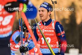 16.01.2022, Ruhpolding, Germany (GER): Joscha Burkhalter (SUI) - IBU World Cup Biathlon, pursuit men, Ruhpolding (GER). www.nordicfocus.com. © Manzoni/NordicFocus. Every downloaded picture is fee-liable.