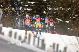 16.01.2022, Ruhpolding, Germany (GER): Jules Burnotte (CAN), Jesper Nelin (SWE), (l-r) - IBU World Cup Biathlon, pursuit men, Ruhpolding (GER). www.nordicfocus.com. © Manzoni/NordicFocus. Every downloaded picture is fee-liable.