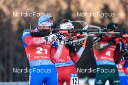 16.01.2022, Ruhpolding, Germany (GER): Maksim Tsvetkov (RUS) - IBU World Cup Biathlon, pursuit men, Ruhpolding (GER). www.nordicfocus.com. © Manzoni/NordicFocus. Every downloaded picture is fee-liable.