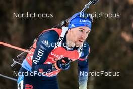 16.01.2022, Ruhpolding, Germany (GER): David Zobel (GER) - IBU World Cup Biathlon, pursuit men, Ruhpolding (GER). www.nordicfocus.com. © Manzoni/NordicFocus. Every downloaded picture is fee-liable.