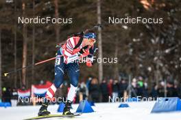16.01.2022, Ruhpolding, Germany (GER): Sean Doherty (USA) - IBU World Cup Biathlon, pursuit men, Ruhpolding (GER). www.nordicfocus.com. © Manzoni/NordicFocus. Every downloaded picture is fee-liable.