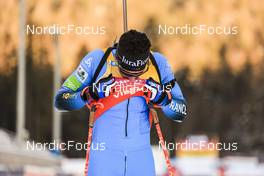 16.01.2022, Ruhpolding, Germany (GER): Quentin Fillon Maillet (FRA) - IBU World Cup Biathlon, pursuit men, Ruhpolding (GER). www.nordicfocus.com. © Manzoni/NordicFocus. Every downloaded picture is fee-liable.