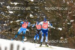 16.01.2022, Ruhpolding, Germany (GER): Olli Hiidensalo (FIN), Antonin Guigonnat (FRA), (l-r) - IBU World Cup Biathlon, pursuit men, Ruhpolding (GER). www.nordicfocus.com. © Manzoni/NordicFocus. Every downloaded picture is fee-liable.