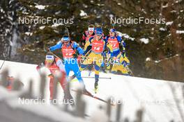 16.01.2022, Ruhpolding, Germany (GER): Dominik Windisch (ITA), Martin Ponsiluoma (SWE), (l-r) - IBU World Cup Biathlon, pursuit men, Ruhpolding (GER). www.nordicfocus.com. © Manzoni/NordicFocus. Every downloaded picture is fee-liable.