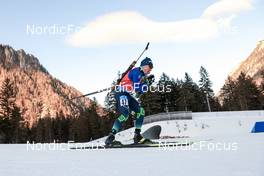 16.01.2022, Ruhpolding, Germany (GER): Mikita Labastau (BLR) - IBU World Cup Biathlon, pursuit men, Ruhpolding (GER). www.nordicfocus.com. © Manzoni/NordicFocus. Every downloaded picture is fee-liable.