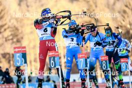 16.01.2022, Ruhpolding, Germany (GER): Lisa Theresa Hauser (AUT), Dorothea Wierer (ITA), (l-r) - IBU World Cup Biathlon, pursuit women, Ruhpolding (GER). www.nordicfocus.com. © Manzoni/NordicFocus. Every downloaded picture is fee-liable.