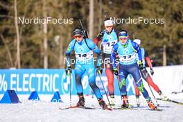 16.01.2022, Ruhpolding, Germany (GER): Anais Chevalier-Bouchet (FRA), Elena Kruchinkina (BLR), (l-r) - IBU World Cup Biathlon, pursuit women, Ruhpolding (GER). www.nordicfocus.com. © Manzoni/NordicFocus. Every downloaded picture is fee-liable.