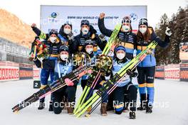 16.01.2022, Ruhpolding, Germany (GER): Elvira Oeberg (SWE), Hanna Oeberg (SWE), Linn Persson (SWE), (l-r) - IBU World Cup Biathlon, pursuit women, Ruhpolding (GER). www.nordicfocus.com. © Manzoni/NordicFocus. Every downloaded picture is fee-liable.