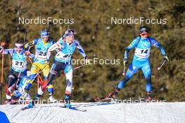 16.01.2022, Ruhpolding, Germany (GER): Anna Magnusson (SWE), Marketa Davidova (CZE), Anais Chevalier-Bouchet (FRA), (l-r) - IBU World Cup Biathlon, pursuit women, Ruhpolding (GER). www.nordicfocus.com. © Manzoni/NordicFocus. Every downloaded picture is fee-liable.