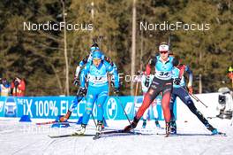 16.01.2022, Ruhpolding, Germany (GER): Federica Sanfilippo (ITA), Ragnhild Femsteinevik (NOR), (l-r) - IBU World Cup Biathlon, pursuit women, Ruhpolding (GER). www.nordicfocus.com. © Manzoni/NordicFocus. Every downloaded picture is fee-liable.