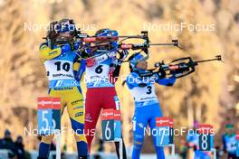 16.01.2022, Ruhpolding, Germany (GER): Mona Brorsson (SWE), Lisa Theresa Hauser (AUT), Dorothea Wierer (ITA), (l-r) - IBU World Cup Biathlon, pursuit women, Ruhpolding (GER). www.nordicfocus.com. © Manzoni/NordicFocus. Every downloaded picture is fee-liable.