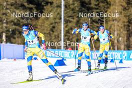 16.01.2022, Ruhpolding, Germany (GER): Hanna Oeberg (SWE), Mona Brorsson (SWE), Linn Persson (SWE), (l-r) - IBU World Cup Biathlon, pursuit women, Ruhpolding (GER). www.nordicfocus.com. © Manzoni/NordicFocus. Every downloaded picture is fee-liable.