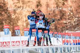 16.01.2022, Ruhpolding, Germany (GER): Amy Baserga (SUI), Emma Lunder (CAN), (l-r) - IBU World Cup Biathlon, pursuit women, Ruhpolding (GER). www.nordicfocus.com. © Manzoni/NordicFocus. Every downloaded picture is fee-liable.