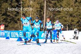 16.01.2022, Ruhpolding, Germany (GER): Julia Simon (FRA), Chloe Chevalier (FRA), Franziska Hildebrand (GER), (l-r) - IBU World Cup Biathlon, pursuit women, Ruhpolding (GER). www.nordicfocus.com. © Manzoni/NordicFocus. Every downloaded picture is fee-liable.