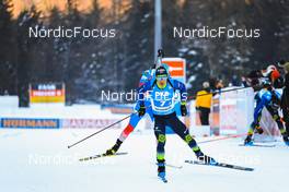 15.01.2022, Ruhpolding, Germany (GER): Anton Smolski (BLR) - IBU World Cup Biathlon, relay men, Ruhpolding (GER). www.nordicfocus.com. © Manzoni/NordicFocus. Every downloaded picture is fee-liable.