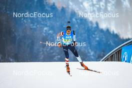 15.01.2022, Ruhpolding, Germany (GER): Max Durtschi (USA) - IBU World Cup Biathlon, relay men, Ruhpolding (GER). www.nordicfocus.com. © Manzoni/NordicFocus. Every downloaded picture is fee-liable.